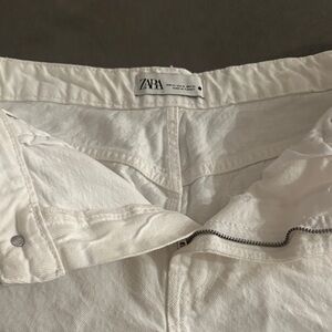 Zara Crisp White Trousers